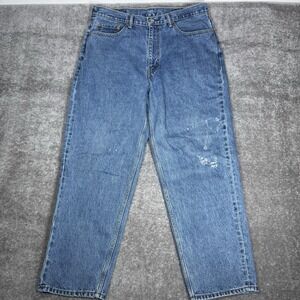 Levi's 560 Jeans Men's 38x32 Blue Distressed Baggy Fit Loose Comfort‎